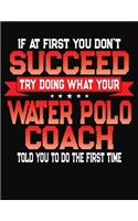 If At First You Don't Succeed Try Doing What Your Polo Coach Told You To Do The First Time
