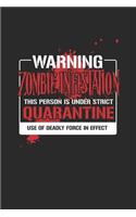 Zombie Infestation: Dotted Bullet Grid Notebook / Journal (6 X 9 -120 Pages) - Halloween Gift Idea