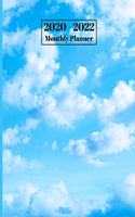 2020-2022 Monthly Planner: 2 Year Planner 24 Month Appointment Calendar Organizer And Journal Notebook Blue Sky & Clouds Cover Large Size 8.5 X 11