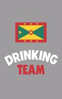 Drinking Team Notebook: Lined Journal, 120 Pages, 6 x 9, Grenada Flag Beer Olympics Gift Journal Matte Finish