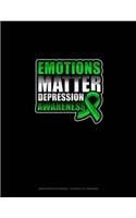 Emotions Matter Depression Awareness: Graph Paper Notebook - 0.25 Inch (1/4") Squares