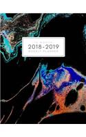 16 Month Weekly Planner 2018-2019: Daily and Monthly Academic Yearly Schedule Journal Agenda (September 2018 - December 2019) Abstract Paint Mint Black