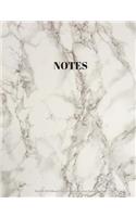 Notes: Marble 100 Blank Lined Page Softcover Notes Journal: College Ruled Composition Notebook, 7.44x9.69 Blank Line Marble Design Cover Note Book Hadar No