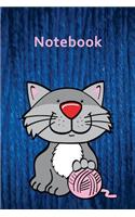 Notebook: Cute Cat Notebook for Kids, 120 Page Softcover Journal, Wide Ruled, Half Lined, and Blank Notebook (6 X 9, 120 Pages)