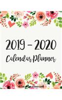 Two Year 2019-2020 Calendar Planner: Two Year - Daily Weekly Monthly Calendar Planner 24 Months January 2019 - December 2020 Watercolor Floral Design