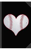 I Love Baseball Heart Journal Notebook: Blank Lined Ruled for Writing 6x9 120 Pages