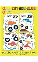 Fun Worksheets for Kids (Cut and Glue - Monster Trucks)