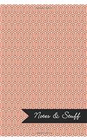 Notes & Stuff Lined Notebook With Orange Key Maze Pattern Cover