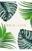 2018 - 2019, 18 Month Weekly & Monthly Planner: Ferns, Daily, Weekly, Monthly, January 2018 - June 2019