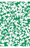 Abstract Floral Notebook: Jade: Notebook 6 X 9: Notebook 250 Pages