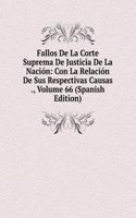 Fallos De La Corte Suprema De Justicia De La Nacion: Con La Relacion De Sus Respectivas Causas ., Volume 66 (Spanish Edition)