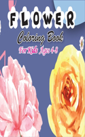 Flower Coloring Book for Kids Ages 4-8