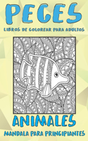 Libros de colorear para adultos - Mandala para principiantes - Animales - Peces