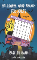 Halloween Word Search For Adults