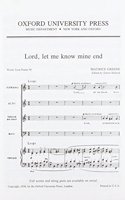 Lord, let me know mine end