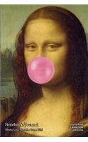 Notebook/Journal - Mona Lisa: Bubble Gum Girl: Journal Ruled - 150 Blank Pages - 6x9 Inches
