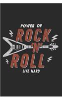 Power of Rock 'n' Roll Notebook: 6x9inch Power of Rock 'n' Roll Notebook Dot Grid