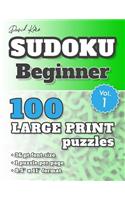 David Karn Sudoku - Beginner Vol 1: 100 Puzzles, Large Print, 36 pt font size, 1 puzzle per page