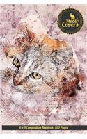 Meow Covers 6 X 9 Composition Notebook -100 Pages