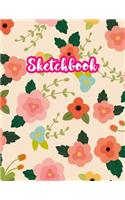 Sketchbook: Cute Drawing Note Pad and Sketch Book for Kids, Girls and Adult - Large 8.5 x 11 Matte Cover with White Interior (Perfect for Sketching, Coloring, W