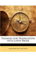 Passages for Translation Into Latin Prose