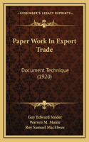 Paper Work In Export Trade
