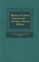 Manuel de Droit Commercial...