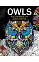 Owls Adult Coloring Books Stress Relieving: Animal and Magic Dream Design