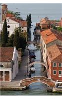 Aerial View of Bridges on the Canal in Venice, Italy Journal