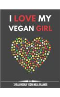3 Year Weekly Vegan Women Meal Planner - Heart Cover