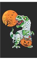 Trex Halloween Notebook - Dinosaur Fan Journal Planner