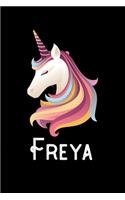 Freya: Personalized Custom Name Unicorn Themed Monthly 2020 Planner (Calendar, To Do List, Monthly Budget, Grocery List, Yearly Financial Goals) Gift for G
