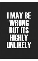 I May Be Wrong But It's Highly Unlikely