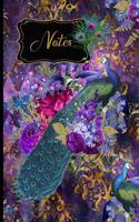 Notes: 6x9 120 Page Lined Notebook Peacock (Peacock Notebooks Volume 8)(8 Peacock Notebooks)