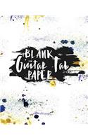 Blank Guitar Tab Paper