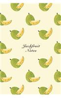 Jackfruit Notes: 6"x9" Unruled Blank Notebook Watercolor Texture Design Tropical Organic Fruit Pattern Cover. Matte Softcover Note Book Journal