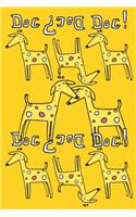 Journal Notebook For Dog Lovers, Yellow Dogs in a Row 3: 162 Lined and Numbered Pages With Index For Journaling, Writing, Planning and Doodling, For Women, Men, Kids, Easy To Carry Size.(73 Wagworthy Lined)