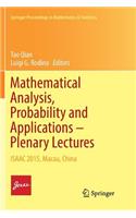 Mathematical Analysis, Probability and Applications - Plenary Lectures