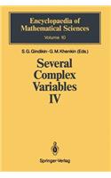 Several Complex Variables IV