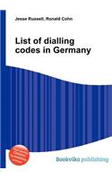 List of Dialling Codes in Germany: (English)