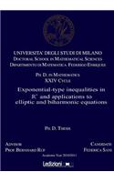 Exponential-Type Inequalities in N and Applications to Elliptic and Biharmonic Equations