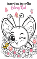 Funny Face Butterflies Coloring Book