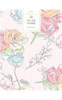 To-Do Planer: Gemalte Blumen . To Do Listen Block Wochen Buch. Wöchentliche Übersicht Wochenplan Notes. Soft Cover 8.5x11 Zoll, ca. DIN A4 21.6x27.9cm.