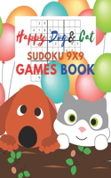 Happy Dog & Cat Sudoku 9x9 Games Book