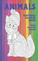 Zentangle Coloring Books - Animals - Stress Relieving Designs