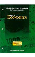 Holt Economics Simulations and Strategies: For Teaching Economics