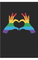 LGBT Notebook - LGBT Rainbow Heart LGBT Awareness Month Gay Rights - LGBT Journal