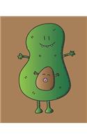 AVOCADO Composition Notebook: 7.5 X 9.25 Primary Ruled 110 pages book for girls, kids, school, students and teachers