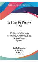 Le Bilan De L'annee 1868