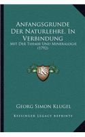 Anfangsgrunde Der Naturlehre, In Verbindung